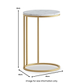 Pimlico-Banswara-Marble-Gold-Frame-Round-C-Side-Table from Roseland Furniture