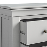 Colette Grey 2 Drawer Bedside Table from Roseland Furniture