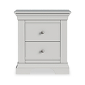 Colette Grey 2 Drawer Bedside Table from Roseland Furniture