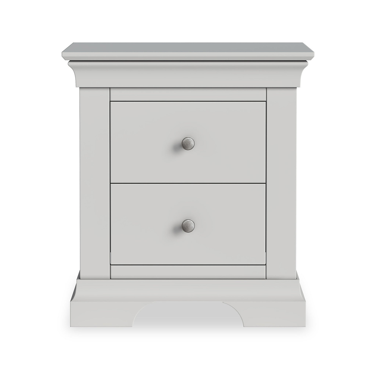 Colette Grey 2 Drawer Bedside Table from Roseland Furniture