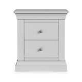 Colette Grey 2 Drawer Bedside Table from Roseland Furniture