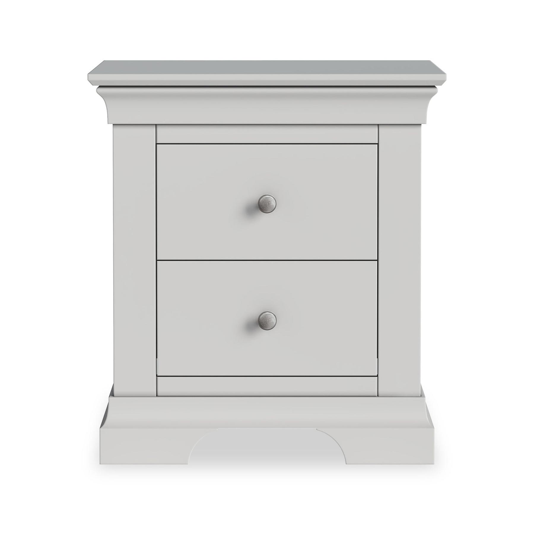 Colette Grey 2 Drawer Bedside Table from Roseland Furniture