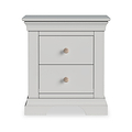 Colette Grey 2 Drawer Bedside Table from Roseland Furniture