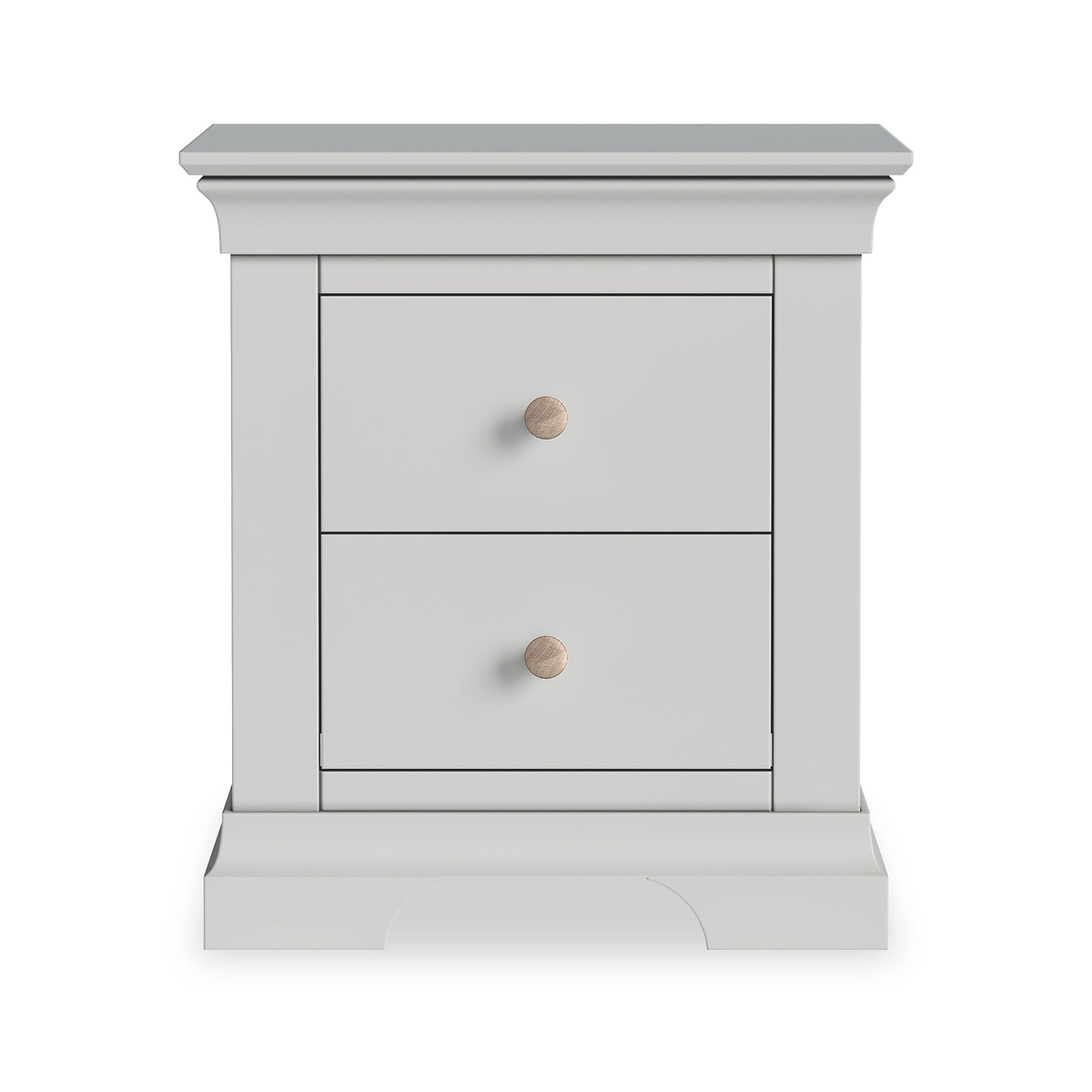 Colette Grey 2 Drawer Bedside Table from Roseland Furniture