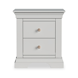 Colette Grey 2 Drawer Bedside Table from Roseland Furniture