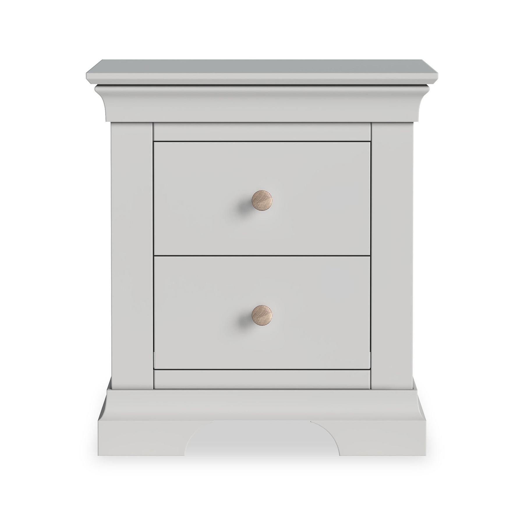 Colette Grey 2 Drawer Bedside Table from Roseland Furniture