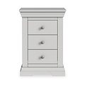 Colette Grey 3 Drawer Bedside Table from Roseland Furniture