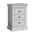 Colette Grey 3 Drawer Bedside Table from Roseland Furniture