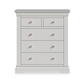 Colette Grey 2 Over 3 Chest Of Drawers from Roseland Furniture