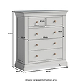 Colette Grey 2 Over 3 Chest Of Drawers from Roseland Furniture
