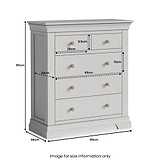 Colette Grey 2 Over 3 Chest Of Drawers from Roseland Furniture