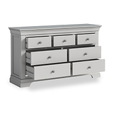 Colette Grey 3 Over 4 Chest Of Drawers from Roseland Furniture