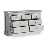 Colette Grey 3 Over 4 Chest Of Drawers from Roseland Furniture