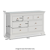Colette Grey 3 Over 4 Chest Of Drawers from Roseland Furniture