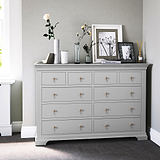 Colette Grey 4 Over 6 Chest Of Drawers from Roseland Furniture