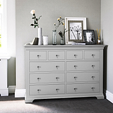 Colette Grey 4 Over 6 Chest Of Drawers from Roseland Furniture