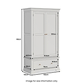 Colette Grey Double Wardrobe Drawer from Roseland Furniture