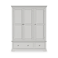 Colette Grey Triple Wardrobe Drawer from Roseland Furniture