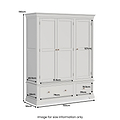 Colette Grey Triple Wardrobe Drawer from Roseland Furniture