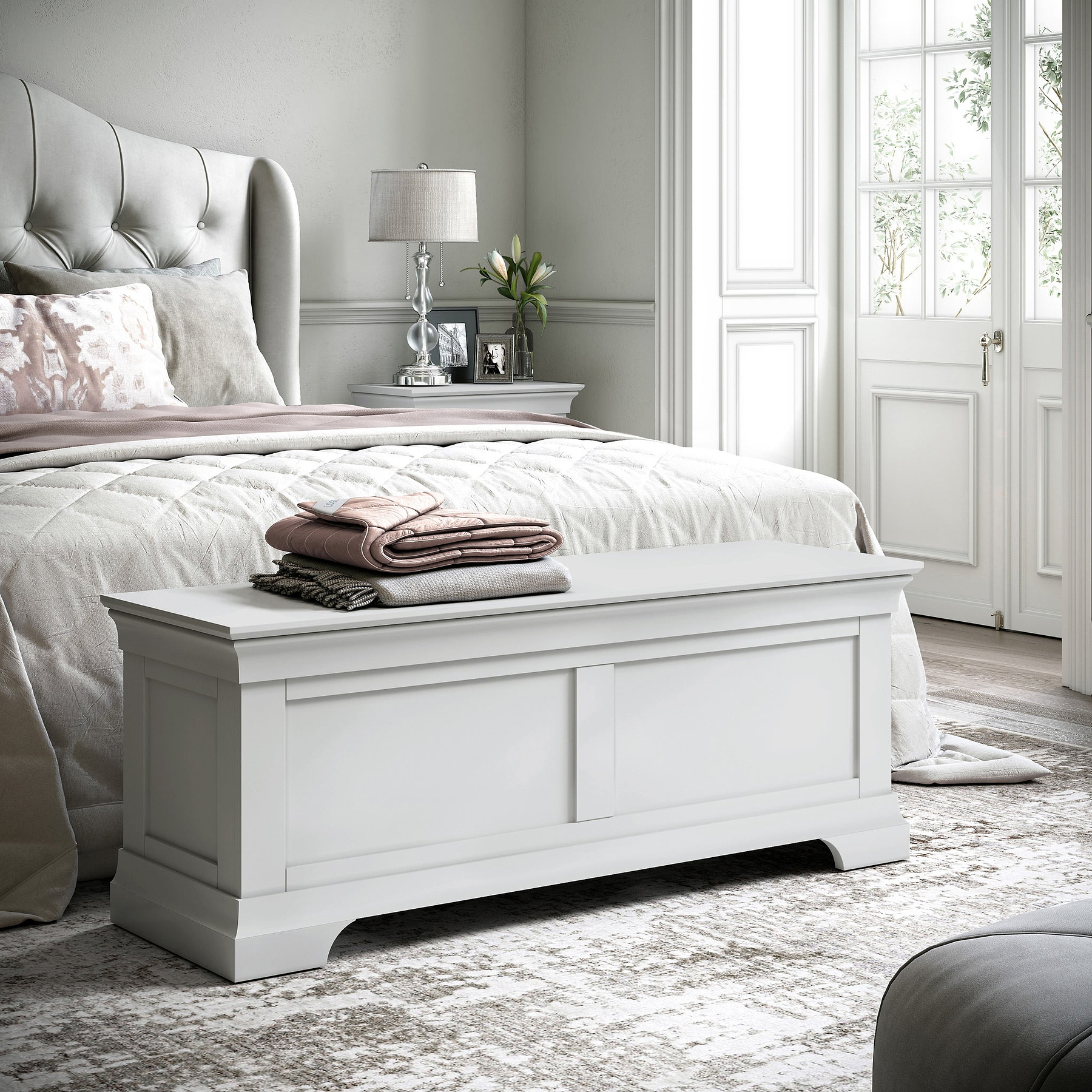 Colette Blanket Box Grey from Roseland Furniture