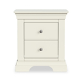 Colette Cream 2 Drawer Bedside Table from Roseland Furniture