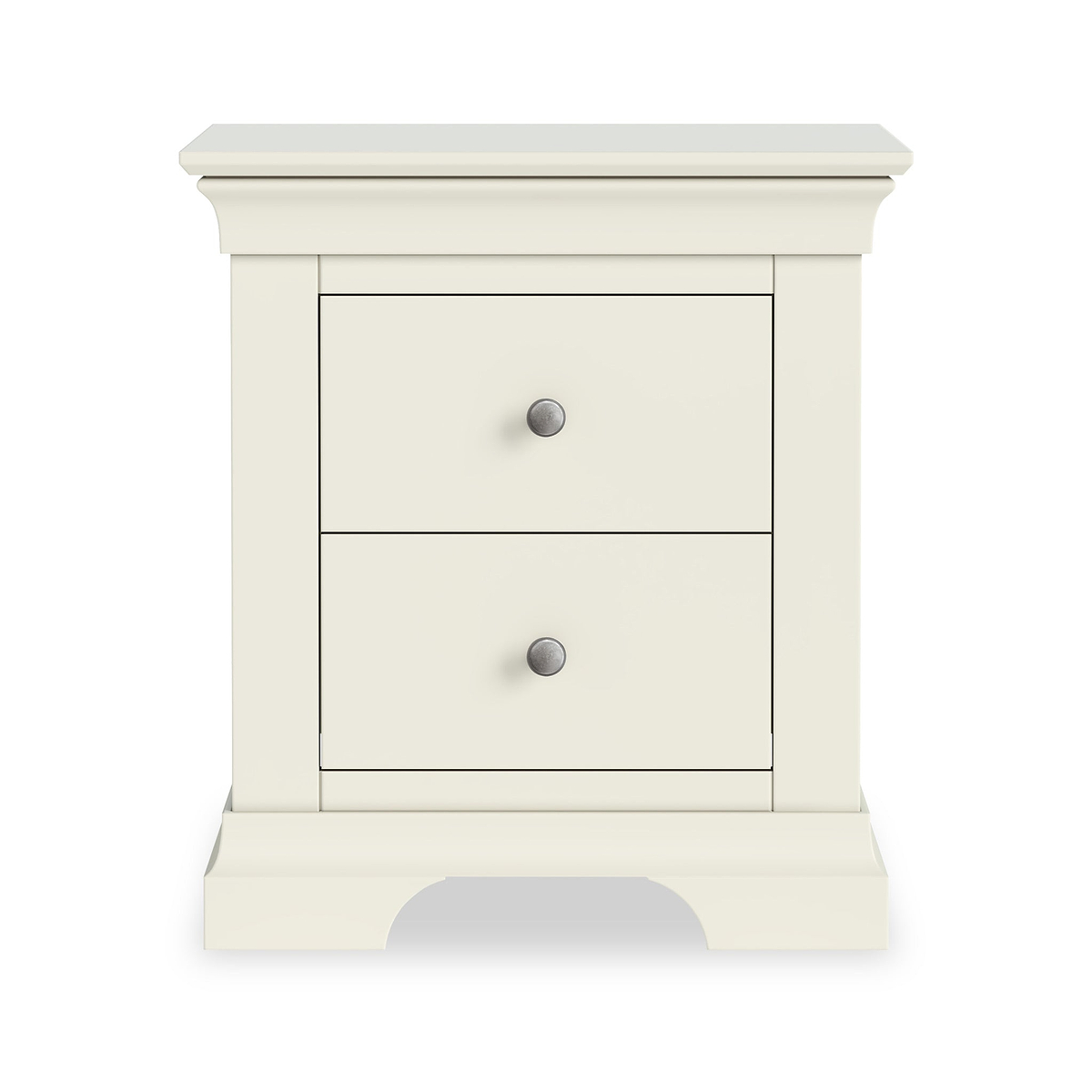 Colette Cream 2 Drawer Bedside Table from Roseland Furniture