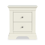 Colette Cream 2 Drawer Bedside Table from Roseland Furniture