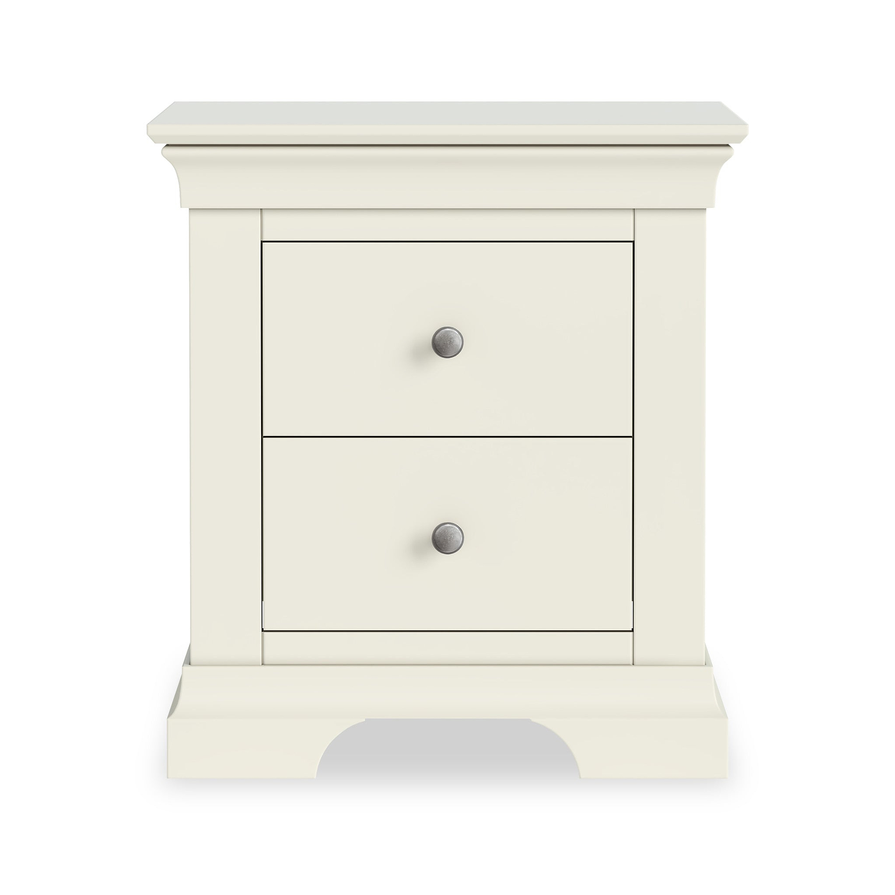 Colette Cream 2 Drawer Bedside Table from Roseland Furniture