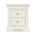 Colette Cream 2 Drawer Bedside Table from Roseland Furniture