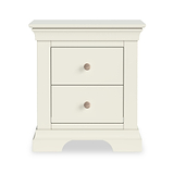 Colette Cream 2 Drawer Bedside Table from Roseland Furniture
