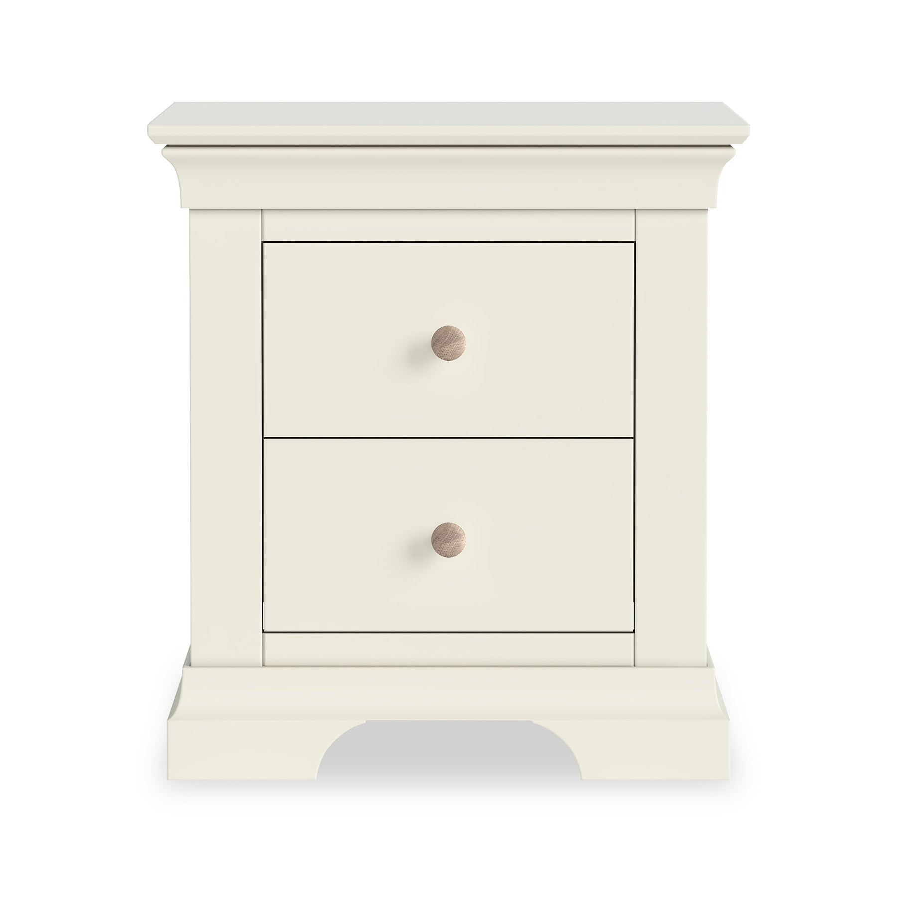 Colette Cream 2 Drawer Bedside Table from Roseland Furniture