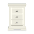 Colette Cream 3 Drawer Bedside Table from Roseland Furniture