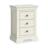 Colette Cream 3 Drawer Bedside Table from Roseland Furniture