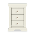 Colette Cream 3 Drawer Bedside Table from Roseland Furniture