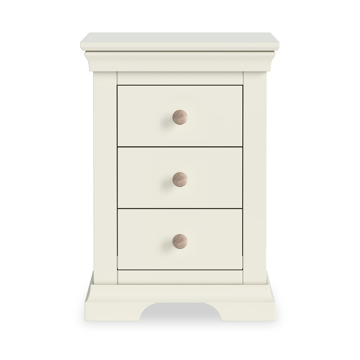 Colette Cream 3 Drawer Bedside Table from Roseland Furniture