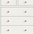 Colette Cream  2 Over 3 Chest Of Drawers from Roseland Furniture