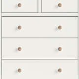 Colette Cream  2 Over 3 Chest Of Drawers from Roseland Furniture