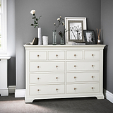 Colette Cream 4 Over 6 Chest Of Drawers from Roseland Furniture