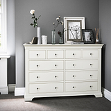 Colette Cream 4 Over 6 Chest Of Drawers from Roseland Furniture
