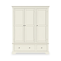 Colette Cream Triple Wardrobe Drawer from Roseland Furniture