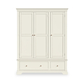 Colette Cream Triple Wardrobe Drawer from Roseland Furniture