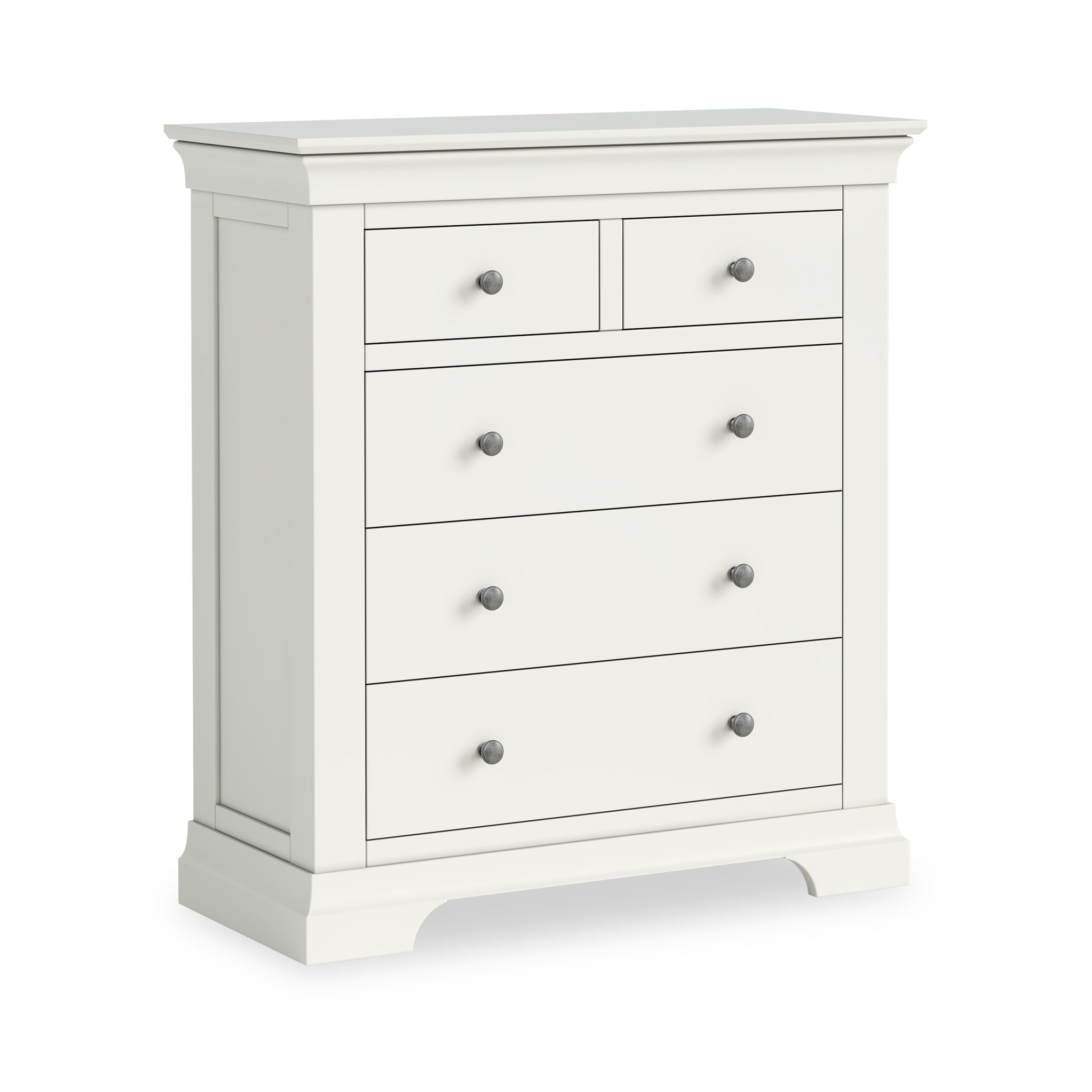 Colette 2 Over 3 Chest Of Drawers | Grey Cream Warm White | Roseland