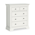 Colette Warm White 2 Over 3 Chest Of Drawers from Roseland Furniture