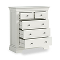 Colette Warm White 2 Over 3 Chest Of Drawers from Roseland Furniture