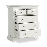 Colette Warm White 2 Over 3 Chest Of Drawers from Roseland Furniture