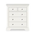 Colette Warm White 2 Over 3 Chest Of Drawers from Roseland Furniture