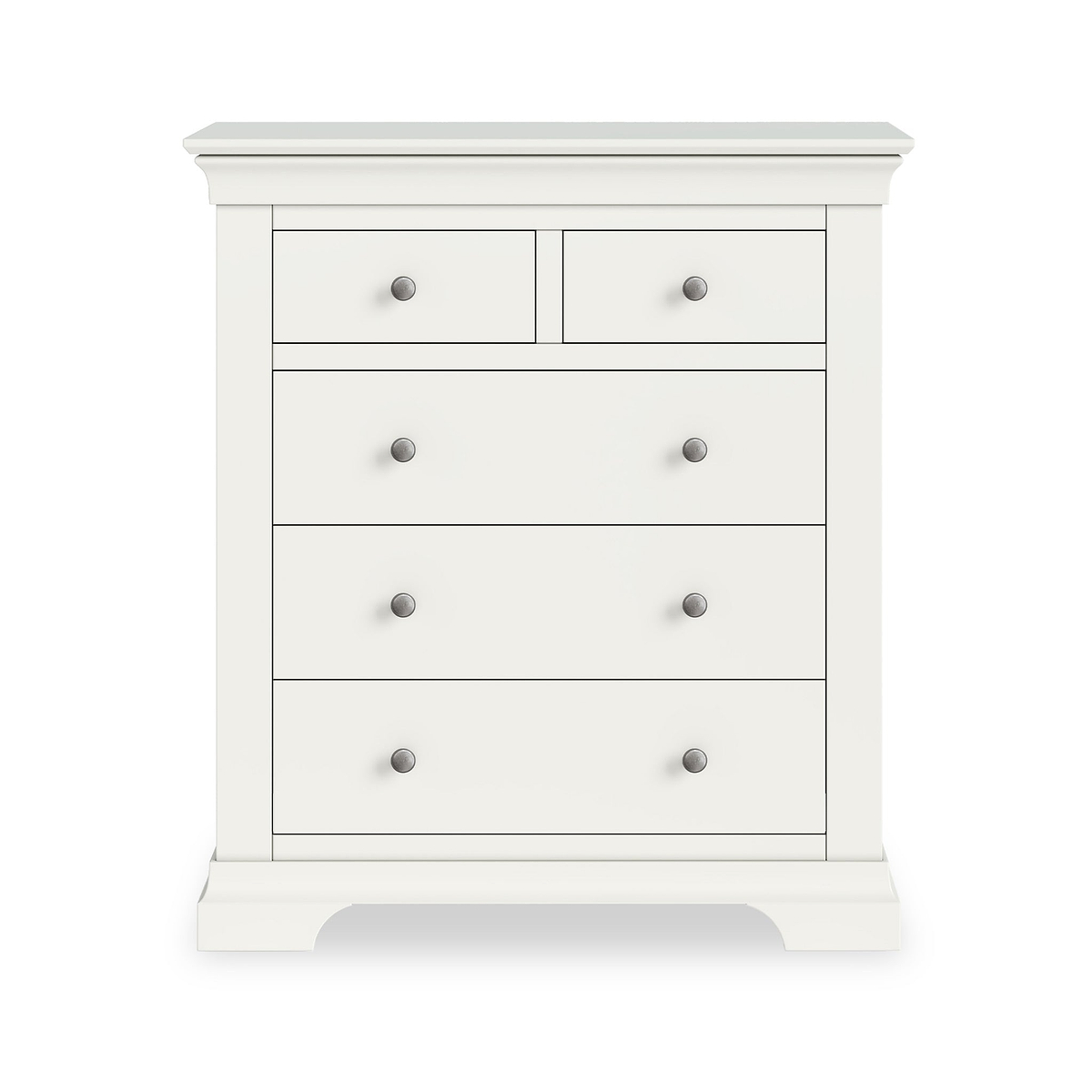 Colette Warm White 2 Over 3 Chest Of Drawers from Roseland Furniture