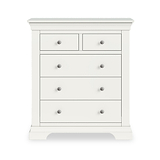 Colette Warm White 2 Over 3 Chest Of Drawers from Roseland Furniture