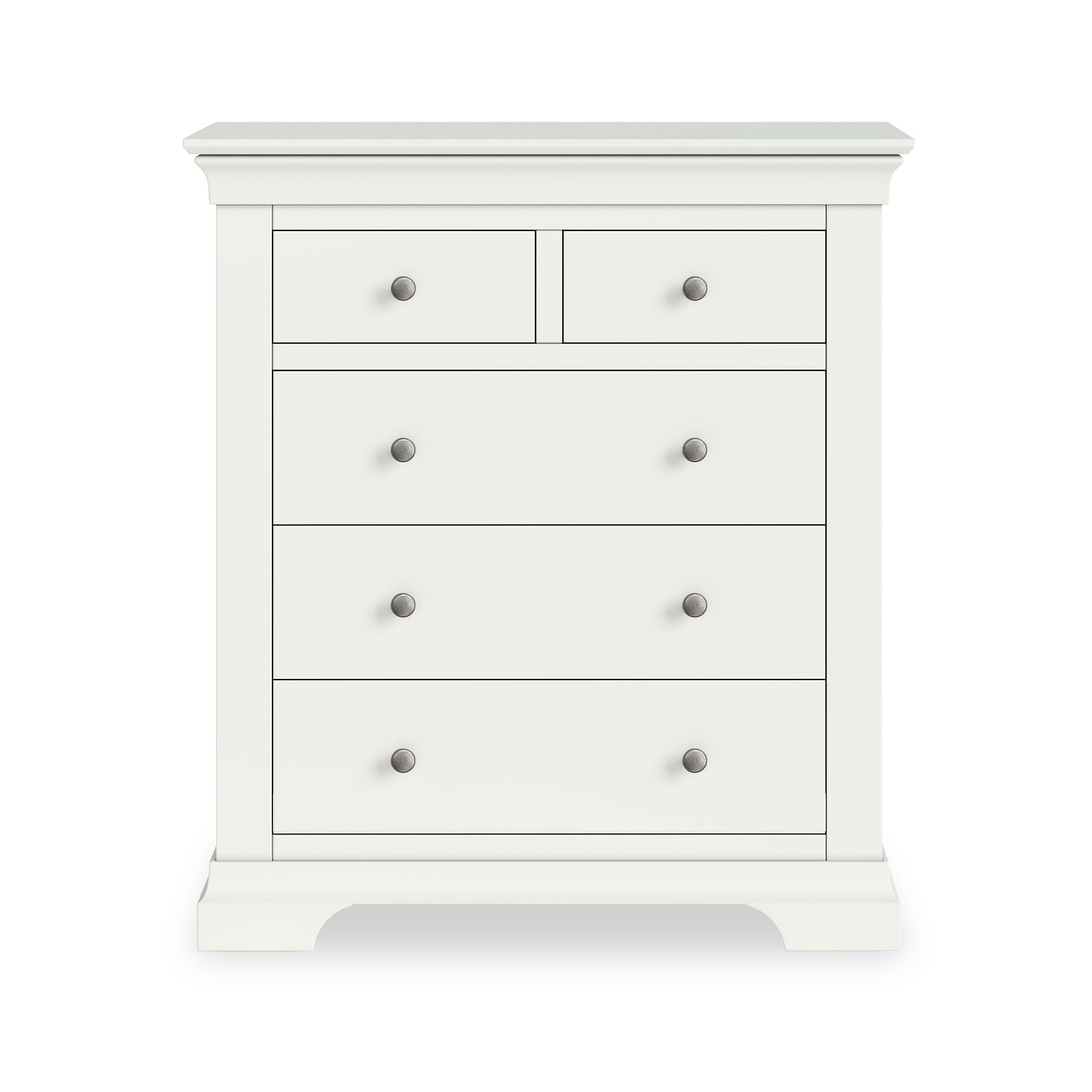 Colette Warm White 2 Over 3 Chest Of Drawers from Roseland Furniture