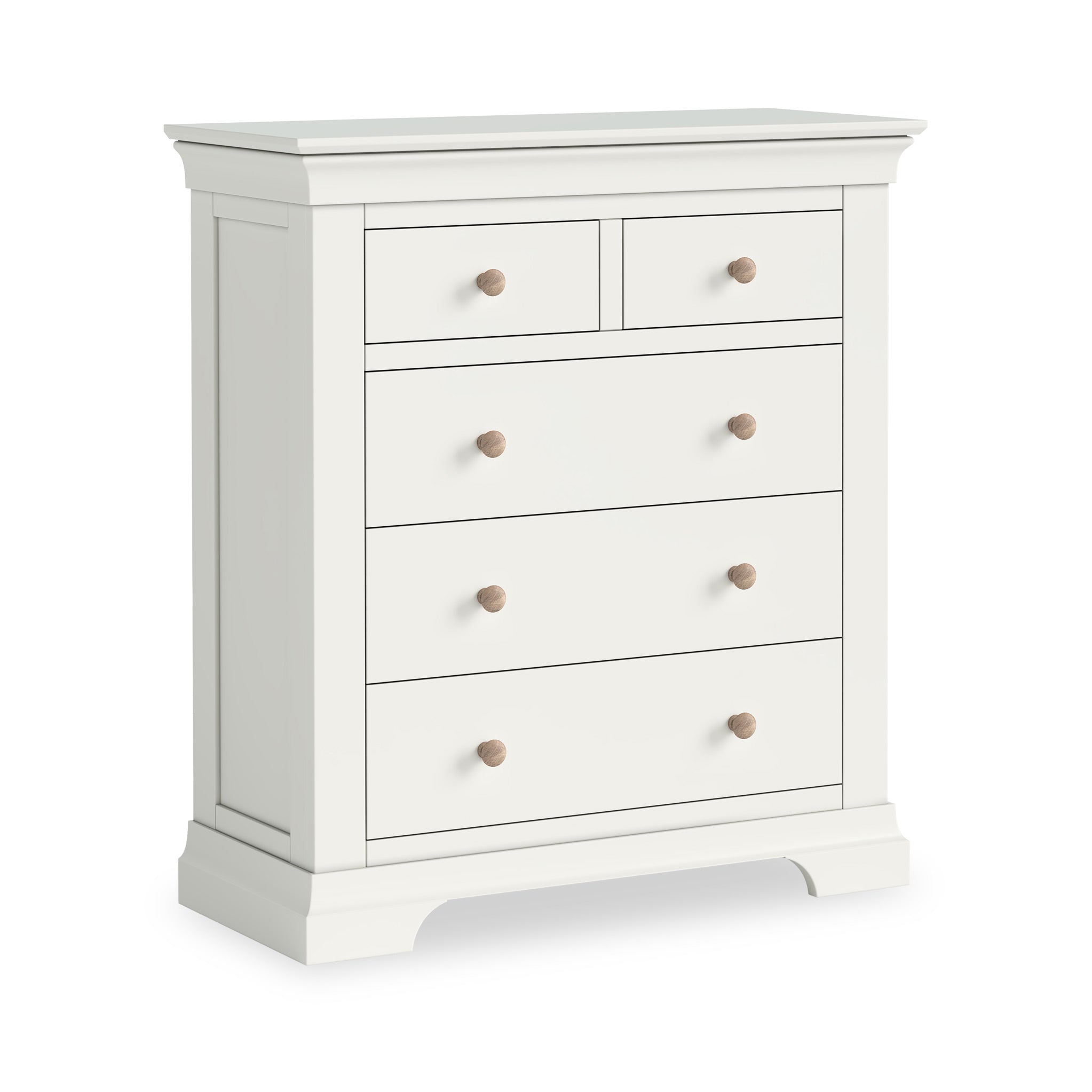 Colette 2 Over 3 Chest Of Drawers | Grey Cream Warm White | Roseland